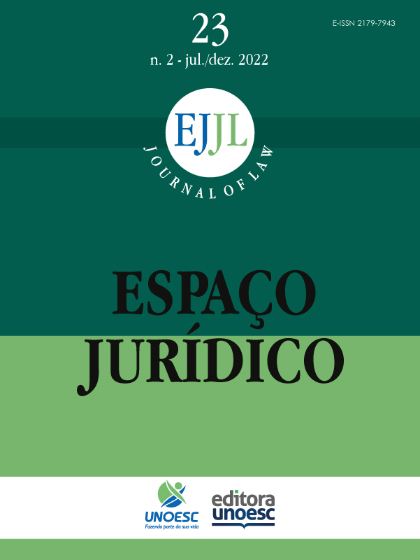 					Visualizar v. 23 n. 2 (2022): Espaço Juridico Journal of Law [EJJL]
				