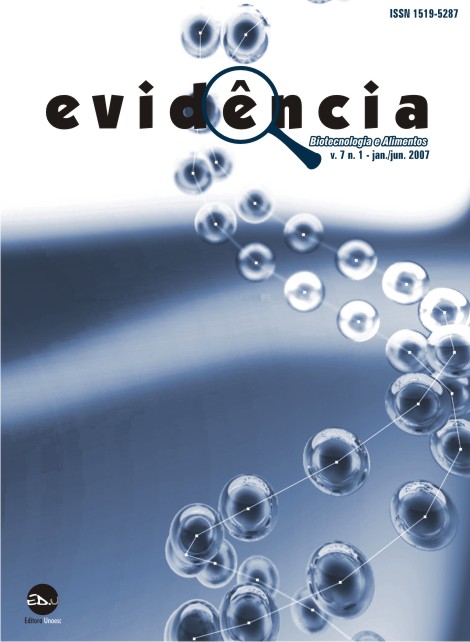 					Visualizar v. 7 n. 1 (2007): Evidência - Biotecnologia e Alimentos
				