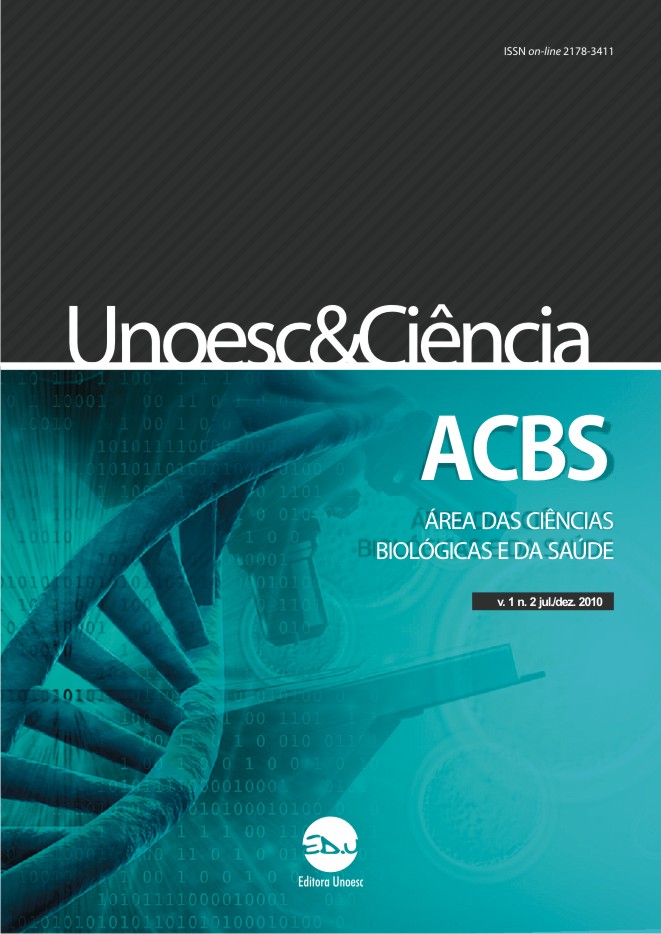 					Visualizar v. 1 n. 2 (2010): Unoesc & Ciência - ACBS
				