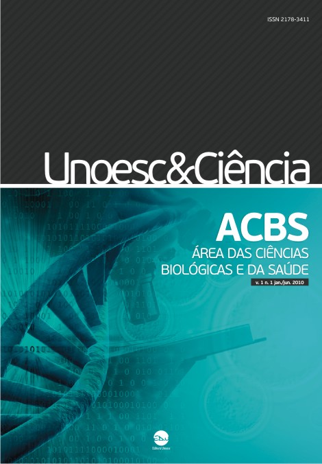 					Visualizar v. 1 n. 1 (2010): Unoesc & Ciência - ACBS
				