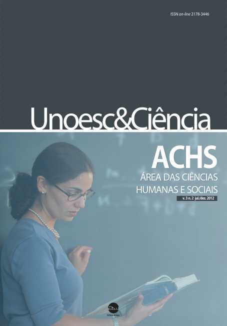 					Ver Vol. 3 Núm. 2 (2012): Unoesc & Ciência - ACHS
				