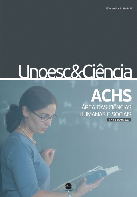 					Ver Vol. 4 Núm. 1 (2013): Unoesc & Ciência - ACHS
				