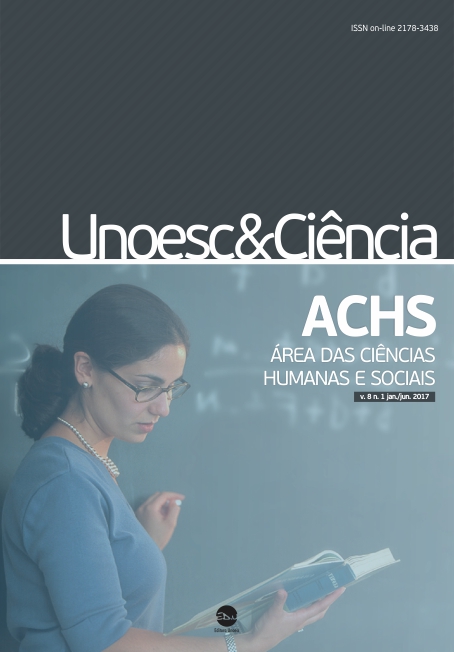 					Ver Vol. 8 Núm. 1 (2017): Unoesc & Ciência - ACHS
				