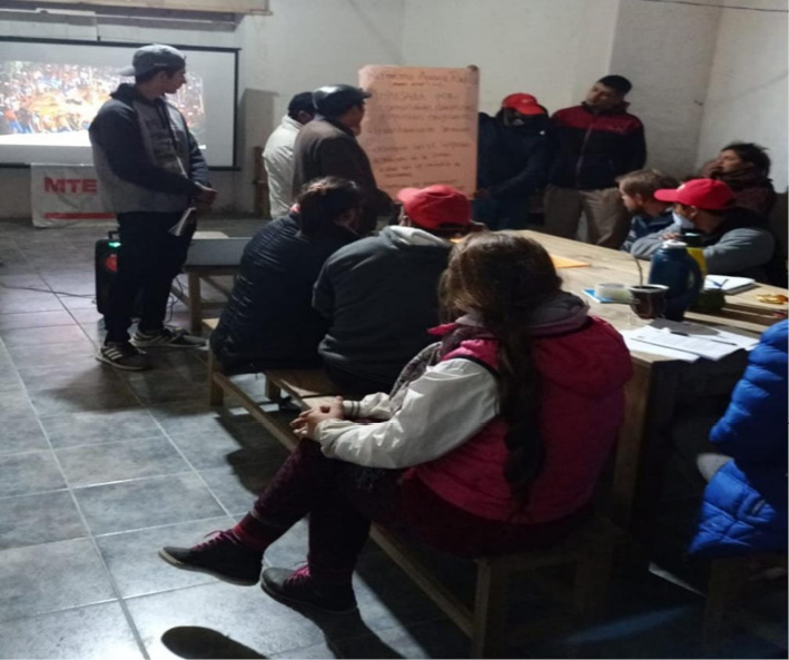 Pessoas sentadas no chão

Descrição gerada automaticamente com confiança baixa